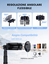 Carica l'immagine nel visualizzatore di Gallery, Lamicall Treppiede Smartphone, Bastone Selfie - [Apertura Automatica]
