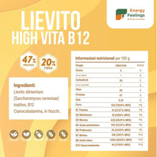 Carica l'immagine nel visualizzatore di Gallery, Energy Feelings Lievito Alimentare Nutrizionale in Scaglie 1Kg, Lievito con Vitamina B12, 51% Proteine, Integratore in F