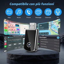 Carica l'immagine nel visualizzatore di Gallery, Adattatore CarPlay Wireless, USB C/A Plug and Play, 2025 Upgrade CarPlay Dongle Converte Cablato a Wireless per iPhone, 