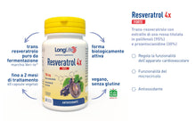 Carica l'immagine nel visualizzatore di Gallery, LongLife® Resveratrol 4x Forte | con Veri-te® | Trans-resveratrolo con estratto di uva rossa | Microcircolo e benessere 