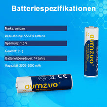 Carica l'immagine nel visualizzatore di Gallery, Batterie AA, LR6, 1,5 V, 64 pezzi, alcaline, a lunga durata, potenti, utilizzabili per giocattoli, sveglie e altri dispo