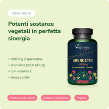 Carica l'immagine nel visualizzatore di Gallery, Quercetina Complex | 1000mg | Sophora Japonica | Con Bromelina, Vitamina C e Pepe Nero | Integratore di Flavonoidi | Alt