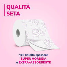 Carica l'immagine nel visualizzatore di Gallery, Foxy Seta | Carta igienica 200 strappi x 48 rotoli, 2 veli elevato spessore | Confezione riciclabile prodotta con plasti