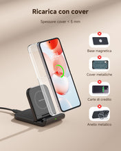 Carica l'immagine nel visualizzatore di Gallery, Caricatore Wireless per Samsung Galaxy Z Flip 8/7/7 FE/6/5/4/3