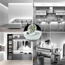 Carica l'immagine nel visualizzatore di Gallery, Striscia LED da 20 m, bianco freddo, 6500 K, dimmerabile, 24 V, autoadesiva, flessibile, fai da te, 960 LED, super lumin