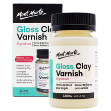 Carica l'immagine nel visualizzatore di Gallery, Mont Marte Smalto per Argilla Lucido 120ml – Vernice Trasparente per Argilla Polimerica, Argilla Autoindurente e Ceramic