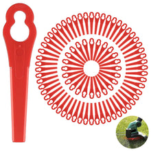 Carica l'immagine nel visualizzatore di Gallery, Lame per Tagliaerba, 150 Pezzi Lame Di Ricambio in Plastica, Rosso Lame Tosaerba Sostituzione, Lame in Plastica per Tosa