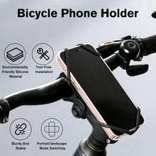 Carica l'immagine nel visualizzatore di Gallery, Porta Cellulare Bici, Supporto Smartphone Bici in Silicone, Supporto Telefono Bicicletta, Manubrio Anti-Vibrazione Unive