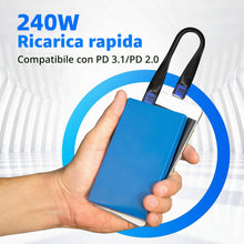 Carica l'immagine nel visualizzatore di Gallery, 240W Cavo USB C to USB C Compatibile con Thunderbolt 3/4, 40Gbps/48V5A/8K@60Hz USB4.0 C PD Ricarica Rapida Cavo USB Type