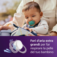 Carica l'immagine nel visualizzatore di Gallery, Philips Avent Ultra Start Ciuccio - Design ortodontico, per neonati 6-18 mesi, tettarella simmetrica in morbido silicone