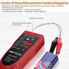 Carica l'immagine nel visualizzatore di Gallery, Proster Tester Cavo RJ45 RJ11 con Cuffie Tracciatore Tester Cavi Rete LAN Cavo RJ Portatile Localizzatore Cavo Cellulare