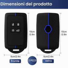 Carica l'immagine nel visualizzatore di Gallery, 2PCS Cover Chiave Clio, Compatibile con Clio, Megane, Koleos, Kangoo, Twingo, Talisman, Captur, Spazio, Dacia Duster - C