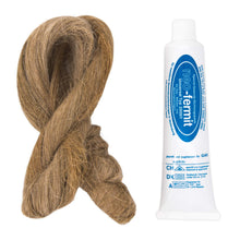 Carica l'immagine nel visualizzatore di Gallery, Set di guarnizioni filettate: canapa guarnizione bobina da 50 g + pasta di tenuta neo-fermit 90 g