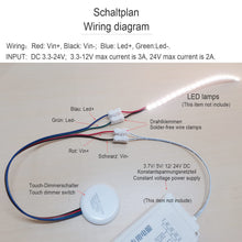 Carica l'immagine nel visualizzatore di Gallery, STBTECH Interruttore LED 12 V nascosto DC 3,7-24 V 4 A, sensore tattile per striscia luminosa LED Smart Home, legno pene