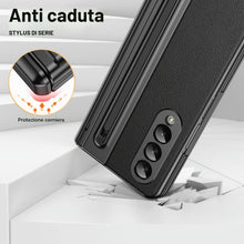 Carica l'immagine nel visualizzatore di Gallery, per Galaxy Z Fold 3 Custodia con Penna Stilo, Protezione Cerniera + Porta Penna S + Pellicola Protettiva in Vetro Temper