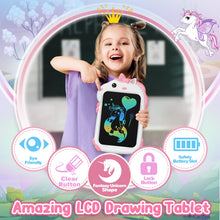 Carica l'immagine nel visualizzatore di Gallery, Unicorno Bambina Giocattolo Giochi Bambini - Idee Regalo Natale Compleanno Bambina Bambini Bambino 2 3 4 5 6 + Anno LCD Tavoletta Grafica Lavagna Magica Tablet Disegno Bambini Giochi Giocattoli Regali