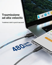 Carica l'immagine nel visualizzatore di Gallery, RAVIAD Cavo USB Type-C, Cavo USBA a USBC Lungo 3.1A Ricarica Rapida [3M]