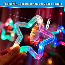 Carica l'immagine nel visualizzatore di Gallery, Luci a cascata per finestre da interni ed esterni, decorazioni natalizie con telecomando USB, luci natalizie a forma di 