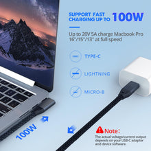 Carica l'immagine nel visualizzatore di Gallery, Cavo USB C a USB C 100W 0.2M, 90 Gradi Angolo Cavo USB Tipo C 3.2 Gen2x2