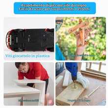 Carica l'immagine nel visualizzatore di Gallery, Viti per Legno, 650 Pz, M2-M3, Testa Piatta, Croce