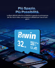 Carica l'immagine nel visualizzatore di Gallery, Biwin MS100 MicroSDXC 32 GB UHS-I bis 100 MB/s A1 V10 U1