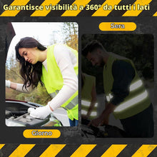 Carica l'immagine nel visualizzatore di Gallery, 20 Pezzi Gilet di Sicurezza, Giubbotto di Sicurezza Riflettente, Giubbotto Catarifrangente Auto, Gilet di Sicurezza ad A