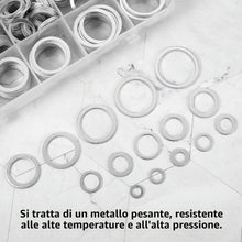 Carica l'immagine nel visualizzatore di Gallery, Set di 510 guarnizioni per viti di scarico dell'olio, rondelle in metallo e alluminio, assortimento di rondelle, set di 