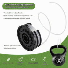 Carica l'immagine nel visualizzatore di Gallery, 8 Rocchetto Decespugliatore Compatibile con Parkside +2 Copertura Bobina Ricambio Filo Tagliabordi Tagliaerba Bobine Tos