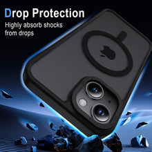 Carica l'immagine nel visualizzatore di Gallery, XTCASE Cover Magnetica per iPhone 14 Traslucida Opaca, Nero