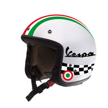 Carica l'immagine nel visualizzatore di Gallery, Adesivi per Casco Kit VESPA - Nero Rosso Blu Giallo Arancione Bianco - Strisce Italia Cerchio Bandiera Scacchi Helmet VI