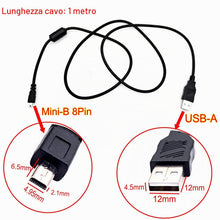 Carica l'immagine nel visualizzatore di Gallery, JZK Cavo ricarica USB e trasferimento dati immagini fotografiche, 1m cavo piatto USB A maschio a Mini B a 8 pin per Pana