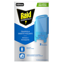 Carica l'immagine nel visualizzatore di Gallery, Raid Essentials Trappola Insetti Volanti Antimosche e Moscerini 2 Ricariche