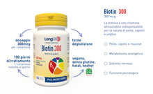 Carica l'immagine nel visualizzatore di Gallery, LongLife® Biotin 300 | Integratore di biotina a dosaggio ottimale | Benessere di pelle, capelli, unghie | Oltre 3 mesi d