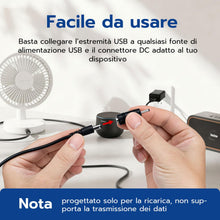 Carica l'immagine nel visualizzatore di Gallery, Wigearss Cavo USB a DC 5V 1A, 5 Spinotti Intercambiabili per Ricarica, Nero
