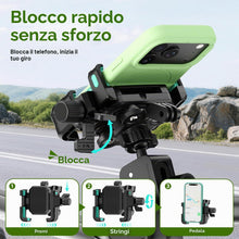Carica l'immagine nel visualizzatore di Gallery, Alyvisun Porta Telefono Moto e Bici, Anti-Vibrazione con Blocco Rapido