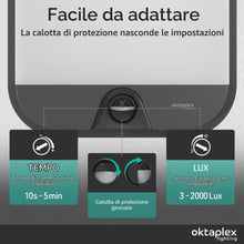 Carica l'immagine nel visualizzatore di Gallery, Oktaplex Cera luce da esterno a parete con sensore LED 19.5 W antracite