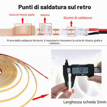 Carica l'immagine nel visualizzatore di Gallery, GOMING 12V 5mm Larghezza COB Striscia LED Bianco Freddo 6000K 5M CRI 93+