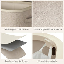 Carica l'immagine nel visualizzatore di Gallery, Lifewit Cesto Portabiancheria, Cesta Panni Sporchi con coperchio, Laundry Basket con Plastica Manici, Porta Biancheria S