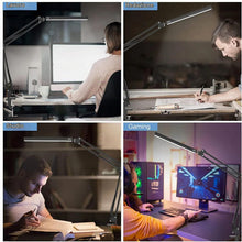 Carica l'immagine nel visualizzatore di Gallery, Lampada LED da Scrivania con Clip - Cura degli Occhi 3 Modalità di Luce x 10 Livelli di Luminosità lampada da tavolo - N