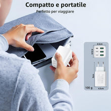 Carica l'immagine nel visualizzatore di Gallery, Caricatore USB C 65W, 6 Porte Caricabatterie Multiplo con Cavo da 2M