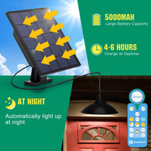 Carica l'immagine nel visualizzatore di Gallery, Aigostar-Lampada solare da esterno con telecomando，dimmerabile lampadario solar con timer，resistente alla pioggia IP65，B