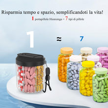 Carica l'immagine nel visualizzatore di Gallery, Hionxmga organizer per pillole con 7 grandi scomparti, contenitore per pillole da viaggio, organizer per integratori, co