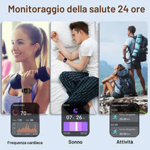 Carica l'immagine nel visualizzatore di Gallery, Nuovo Smartwatch Uomo Donna, 100+ Sportive Fitness Tracker con Sonno Contapassi Cardiofrequenzimetro, 1.96" Smartwatch c