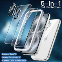 Carica l'immagine nel visualizzatore di Gallery, JETech Cover 5 in 1 per iPhone 16, Anti-Ingiallimento, Trasparente