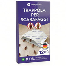 Carica l'immagine nel visualizzatore di Gallery, Wolkenfeld 12 Trappole Scarafaggi e Blatte da Interno – Esca Naturale Adesiva per Disinfestazione Casa – Alternativa a G