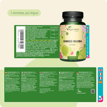 Carica l'immagine nel visualizzatore di Gallery, GINKGO BILOBA Vegavero® | estratto 50:1 | 24% di Glucosidi Flavonoidi e 6% di Terpenoidi | Circolazione, Memoria &amp; Conce