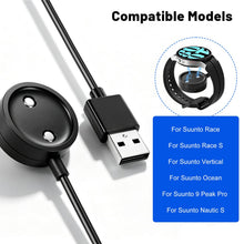 Carica l'immagine nel visualizzatore di Gallery, RUIZHI Cavo di ricarica USB per Suunto, caricatore magnetico compatibile con Suunto Race, Race S, Vertical, Ocean, 9 Pea