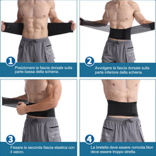 Carica l'immagine nel visualizzatore di Gallery, Paskyee Fascia Lombare Supporto con 6 supporti - Tutore per la schiena per alleviare il dolore da scoliosi e sciatica - 