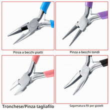 Carica l'immagine nel visualizzatore di Gallery, Pinze per Bigiotteria, 4 Pz, Becco Ad Ago, Catena, Tronchesi