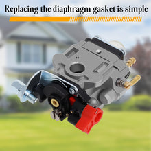 Carica l'immagine nel visualizzatore di Gallery, Carburatore Compatibile con Walbro Tipo WYJ 26cc-33cc Decespugliatori e Rasaerba con Pompa Primaria Distanziale Set di T